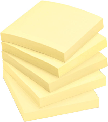 Post-it Super Sticky Notes Canary Yellow, Pack of 12 Pads, 90 Sheets per Pad, 76 mm x 76 mm, Yellow Color - Extra Sticky Notes For Note Taking, To Do Lists & Reminders
