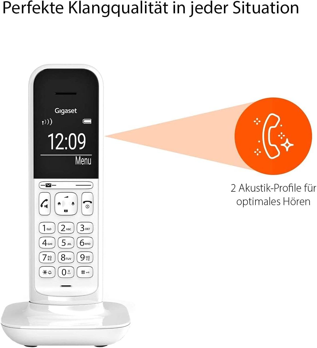 Gigaset CL390 Analog/DECT telephone White