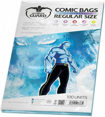 Ultimate Guard Comic Bags (Regular, Transparent