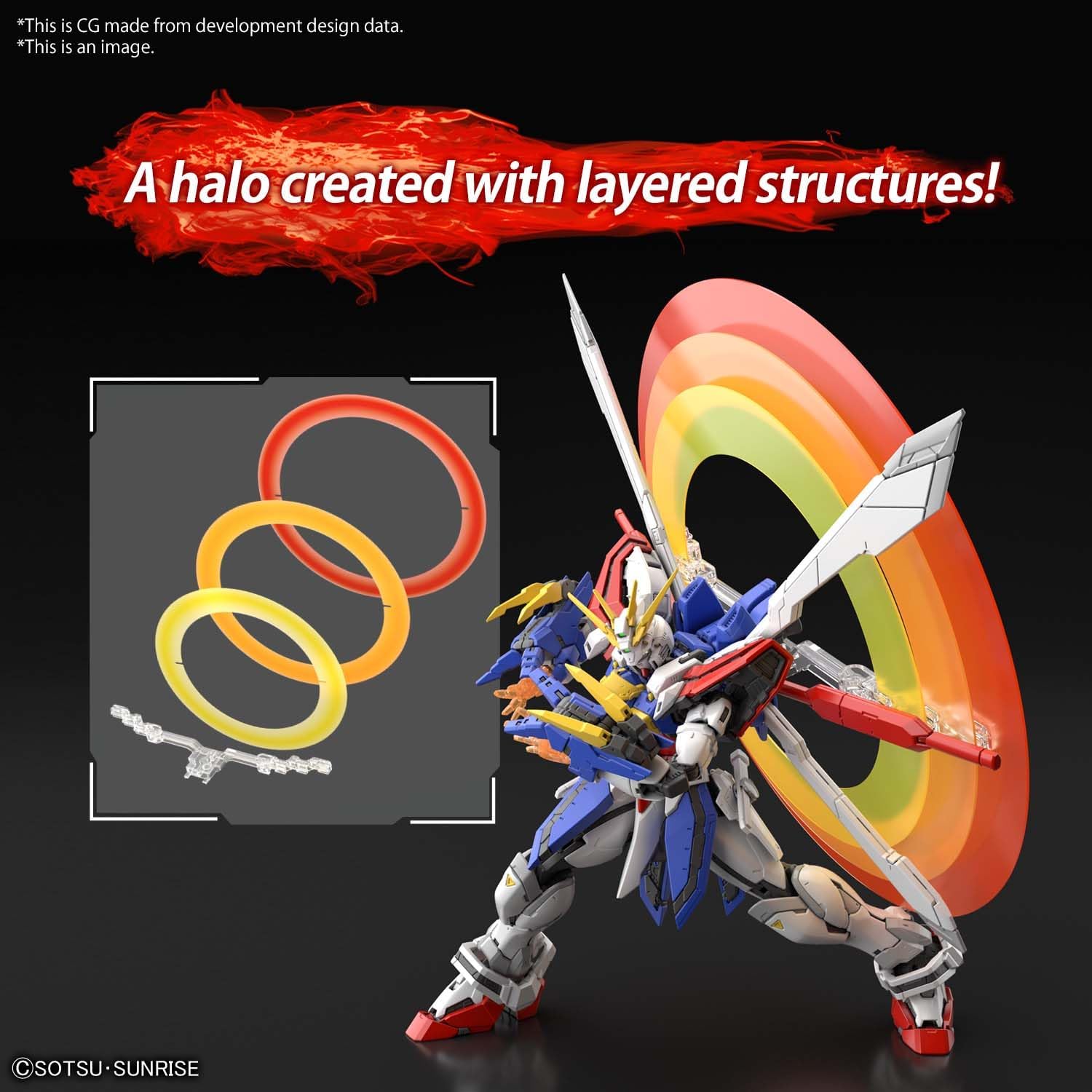 Bandai Model Kit Gundam - RG 1/144 God Gundam - Model Kit