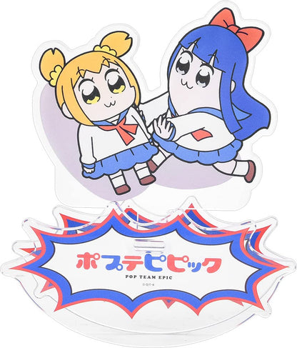 Pop Team Epic - Statuetta in Acrilico GoodSmile Moment Stand Rocking Popuko & Pipmi, 12 cm