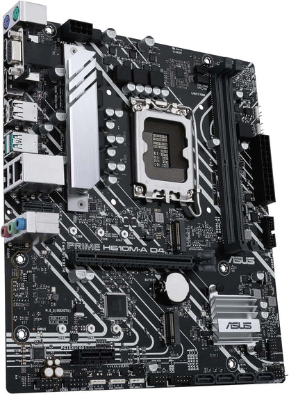 Asus PRIME H610M-A D4 CSM - Corporate Stable Model, Intel H610, 1700, Micro ATX, 2 DDR4, VGA, HDMI, DP, PCIe4, 2x M.2
