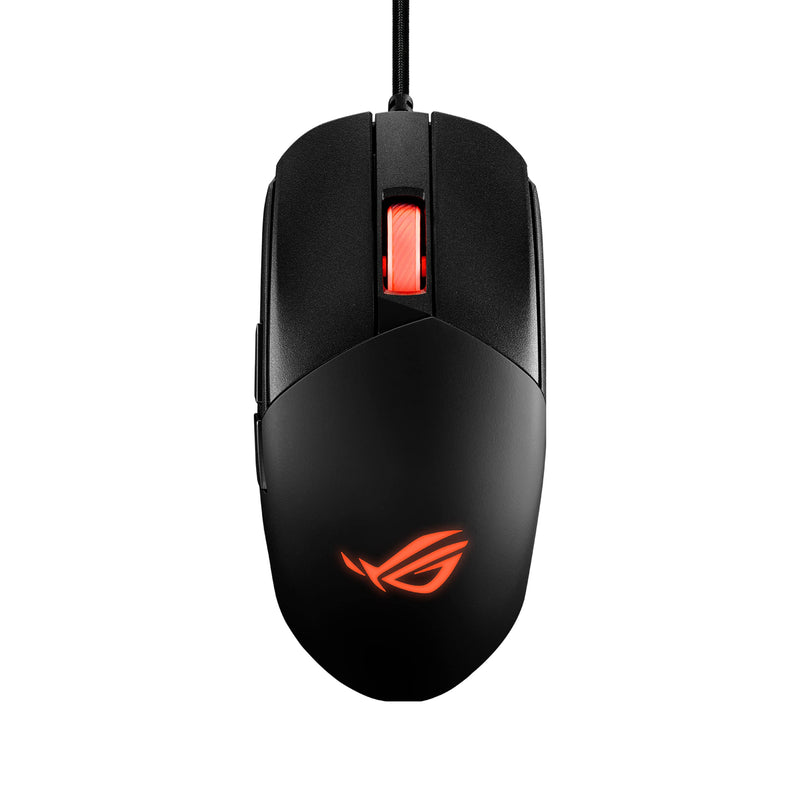 ASUS ROG Strix Impact III Gaming Mouse, Semi-Ambidextrous, Wired, Lightweight, 12000 DPI sensor, 5 programmable buttons, Replaceable switches, Paracord cable, FPS gaming mouse