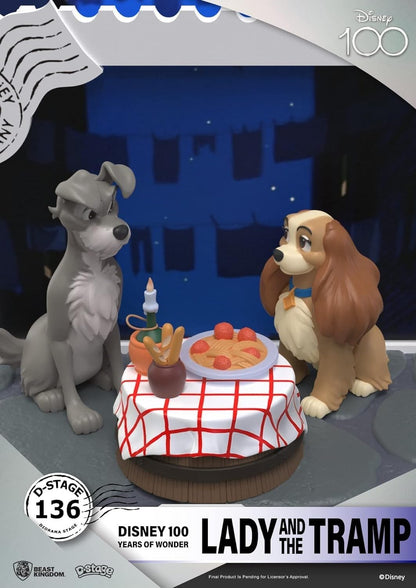 Beast Kingdom - Disney 100 Years - DS-136 Lady and the Tramp D-Stage 6 Statue