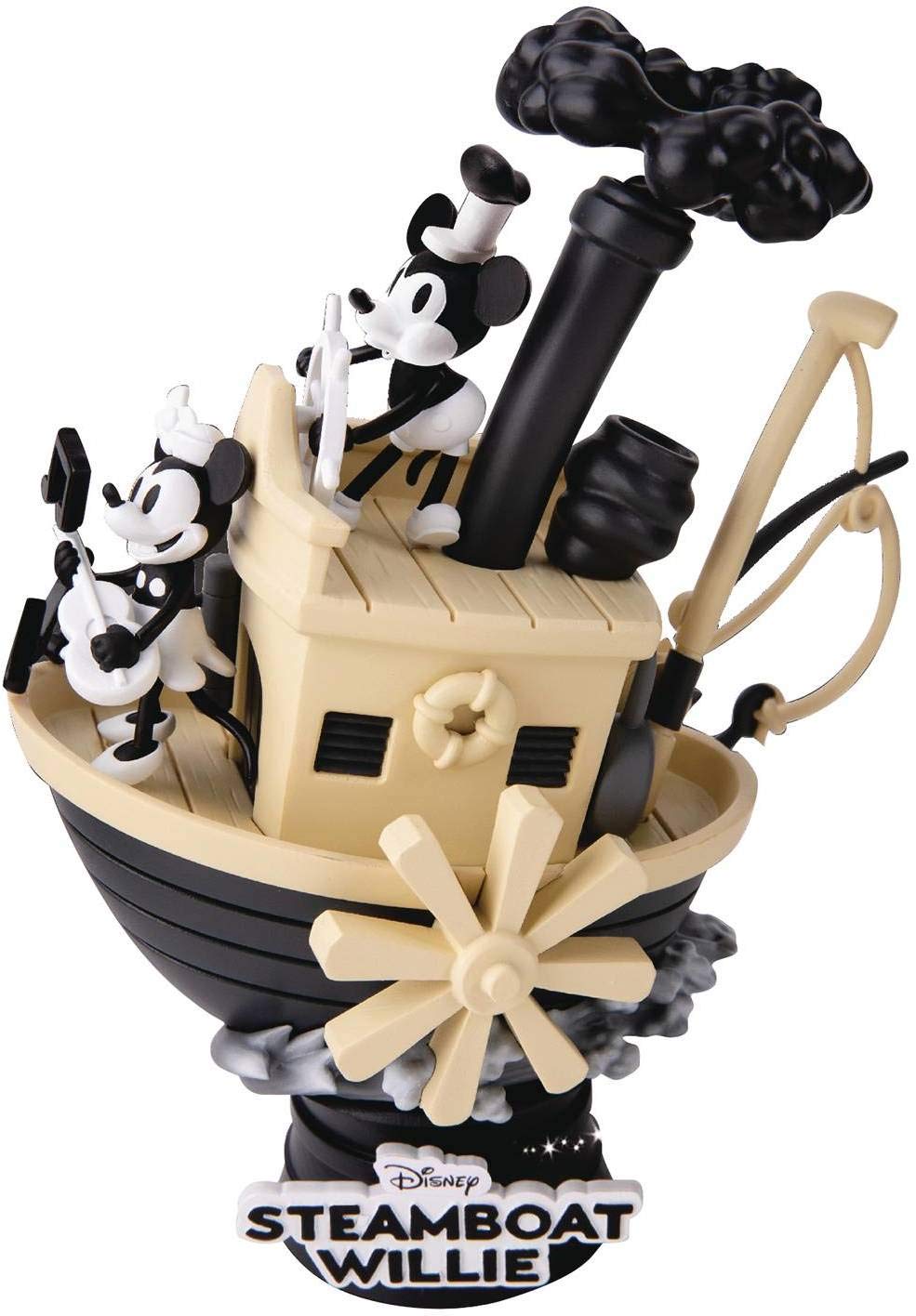 Beast Kingdom Toys DS-017 Mickey Diorama Steamboat Willie, Multicoloured, Multicolor