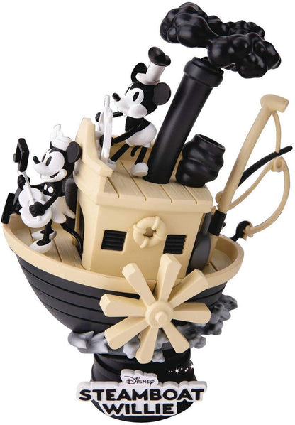 Beast Kingdom Toys DS-017 Mickey Diorama Steamboat Willie, Multicoloured, Multicolor