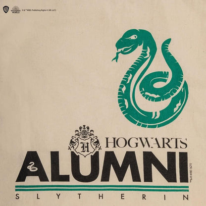 HARRY POTTER Totebag Slytherin, Bolsa de Viaje Unisex Adulto, Blanco Roto Verde