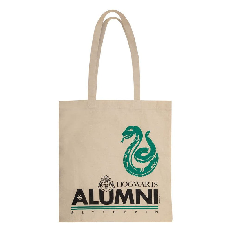 HARRY POTTER Totebag Slytherin, Bolsa de Viaje Unisex Adulto, Blanco Roto Verde