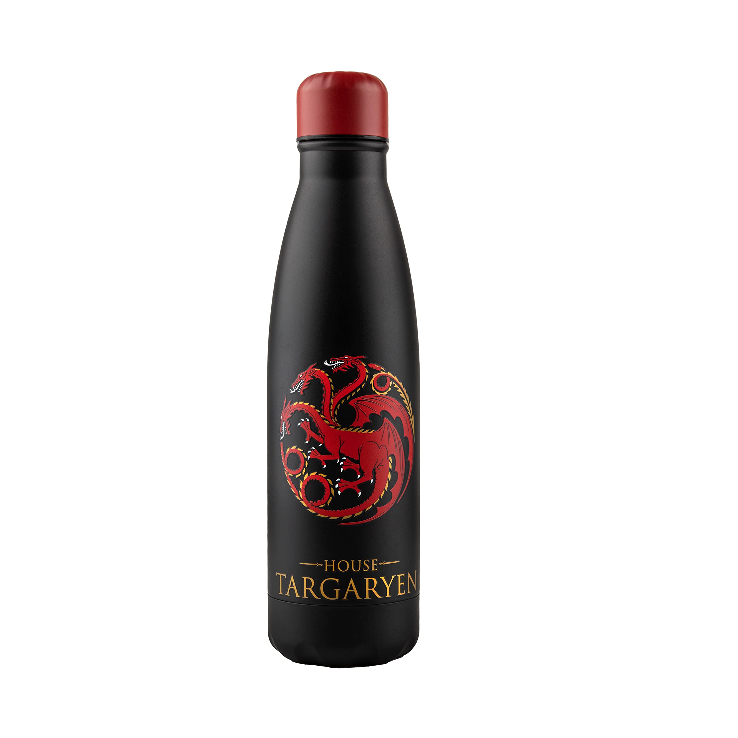 Cinereplicas Game of Thrones Targaryen 500 ml Stainless Steel Insulated Water Bottle, Official Licence
