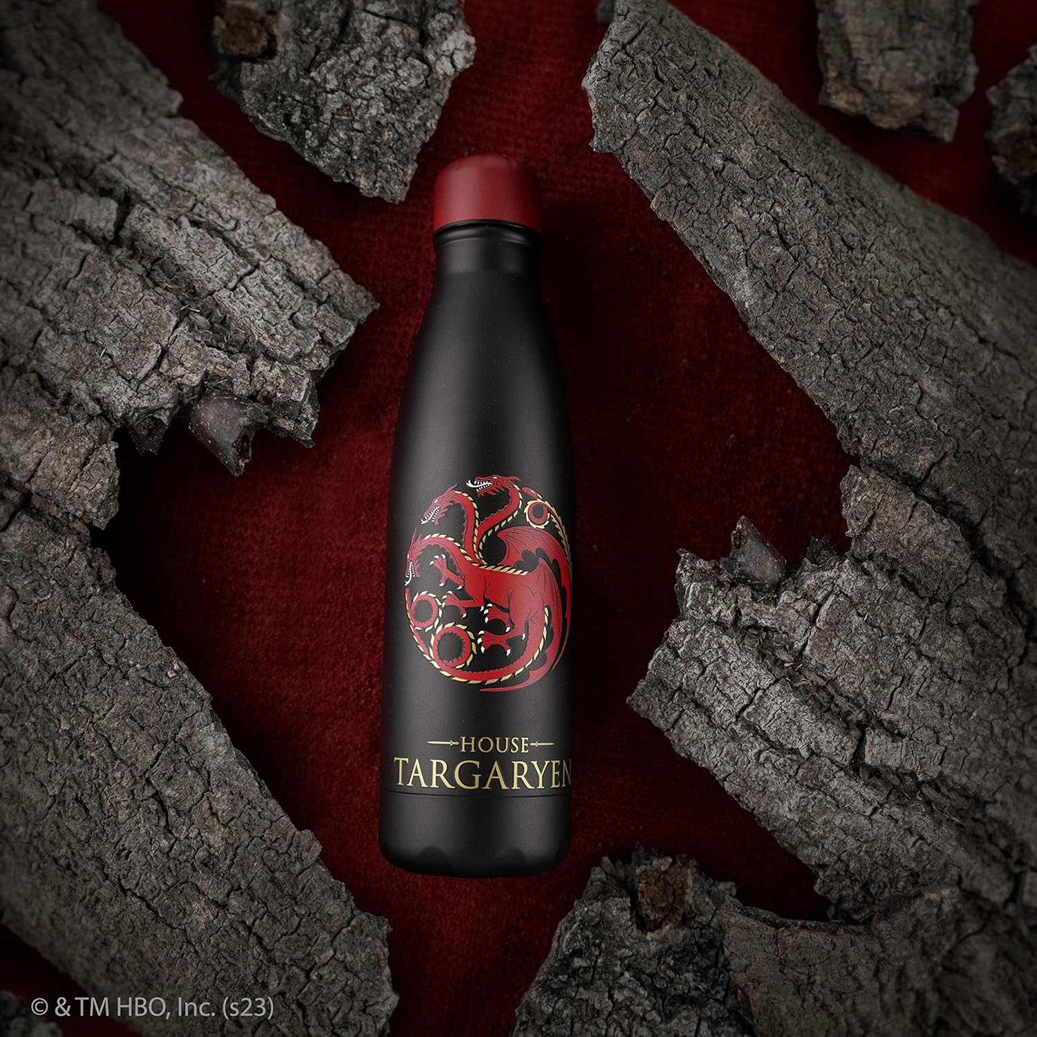 Cinereplicas Game of Thrones Targaryen 500 ml Stainless Steel Insulated Water Bottle, Official Licence