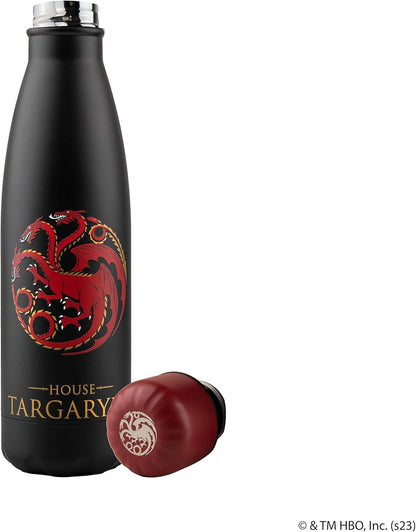 Cinereplicas Game of Thrones Targaryen 500 ml Stainless Steel Insulated Water Bottle, Official Licence