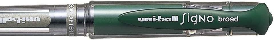 uni-ball Signo Broad UM153C Gel-Tintenroller, breite Spitze, 1 mm, Grün