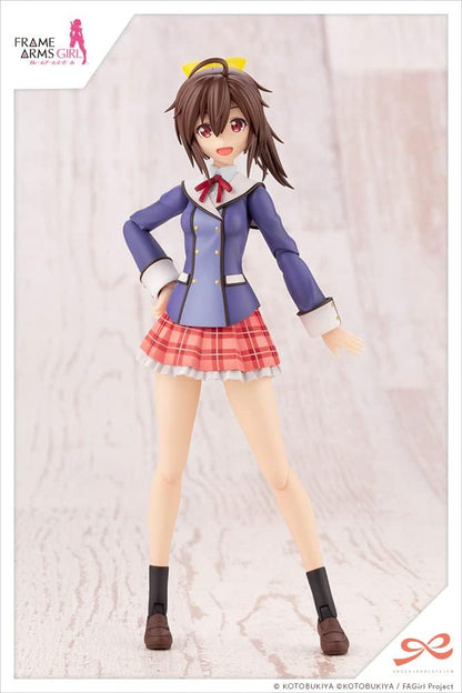 Kotobukiya Sousai Shojo Teien figurine Plastic Model Kit 1/10 Ao Gennai Wakaba Girls' High School Winter Clothes 16 cm