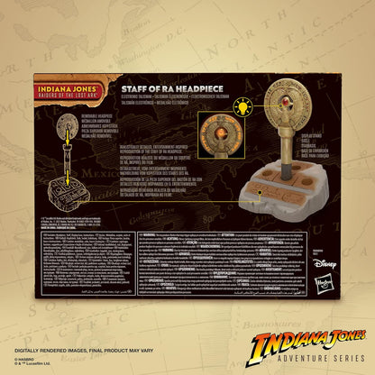 Hasbro Indiana Jones and the Raiders of Lost Ark Adventure Series Staff Ra Headpiece, Light FX, Costume, F8033, Multicolor