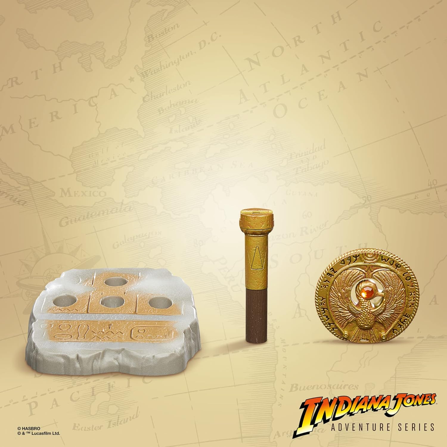 Hasbro Indiana Jones and the Raiders of Lost Ark Adventure Series Staff Ra Headpiece, Light FX, Costume, F8033, Multicolor