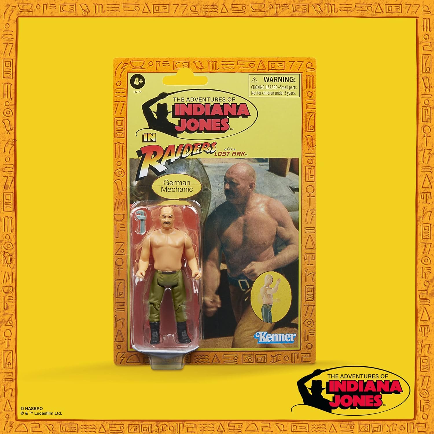 Hasbro Indiana Jones and the Raiders of the Lost Ark Retro Collection German Mechanic 9.5-cm Action Figure