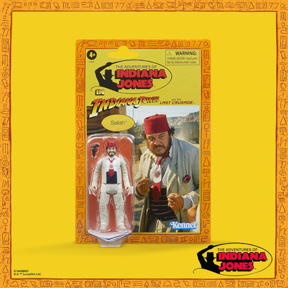 Indiana Jones und der letzte Kreuzzug Retro Collection Sallah Action-Figur, Indiana Jones Action-Figur, 9,5 cm