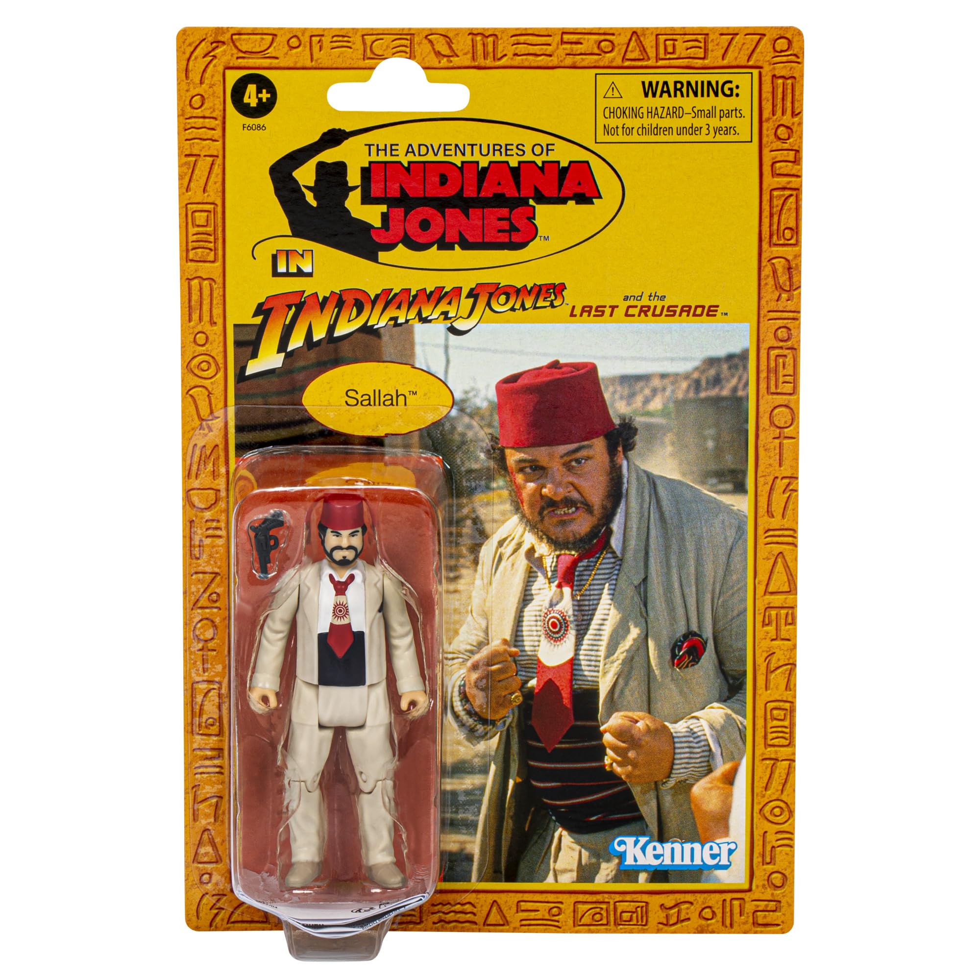 Indiana Jones und der letzte Kreuzzug Retro Collection Sallah Action-Figur, Indiana Jones Action-Figur, 9,5 cm