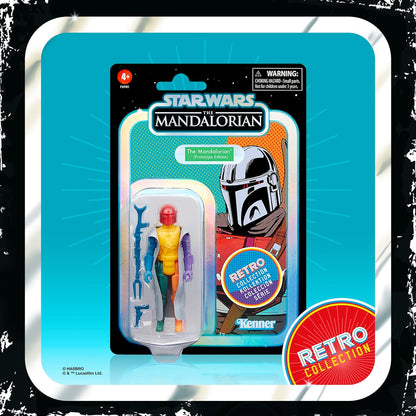 Hasbro F69815L2 Star Wars The Mandalorian Prototype Edition Articulated Figure 9.5 cm, Green Helmet