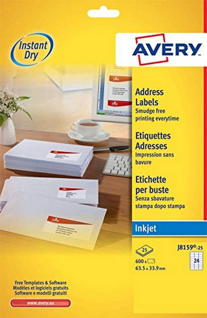 Avery J8 Quick Dry Labels