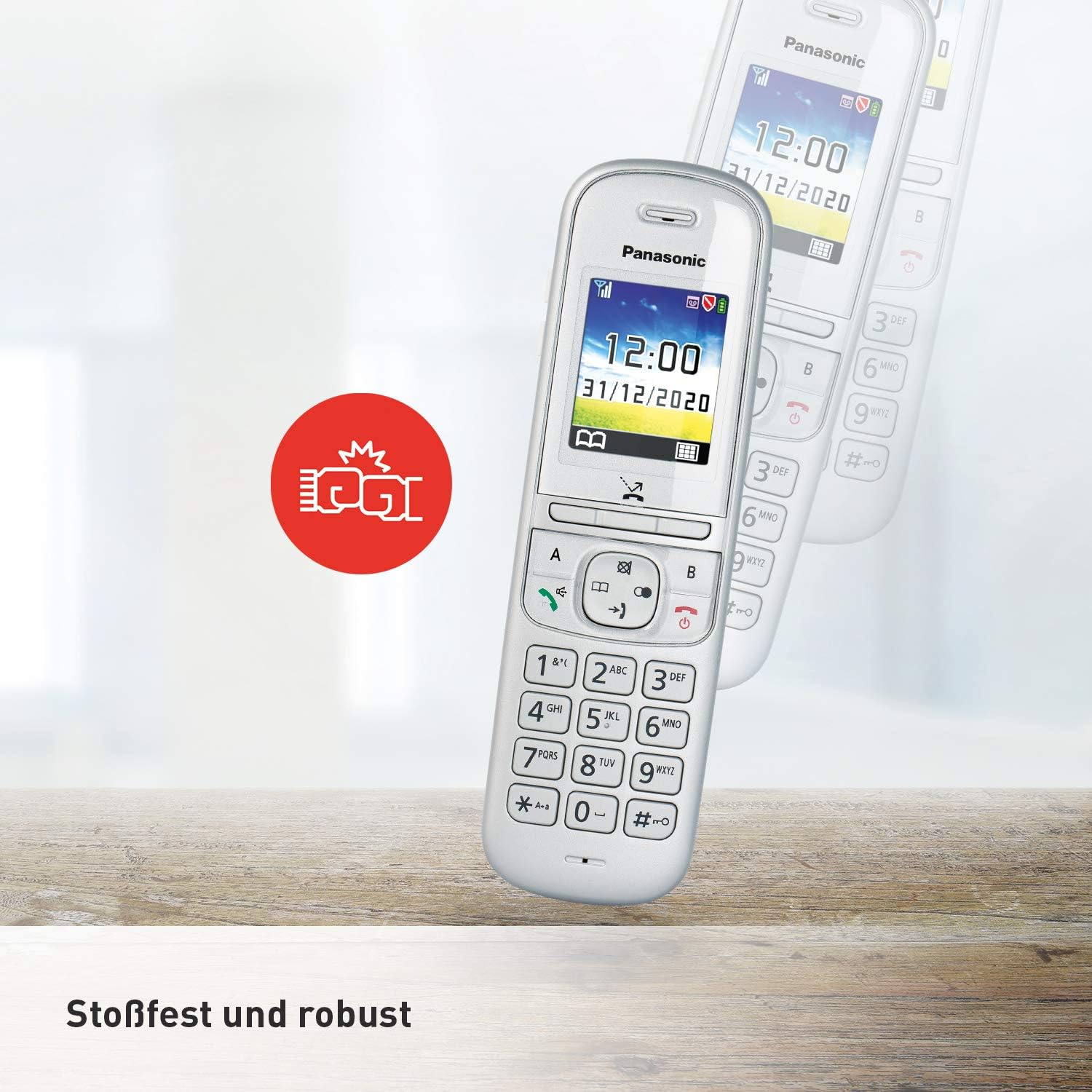 Panasonic KX-TGH722GG Schnurlostelefon-Set mit Anr