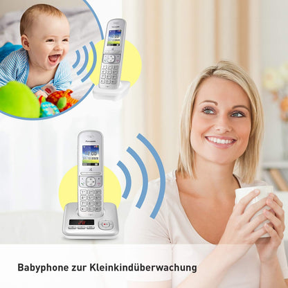 Panasonic KX-TGH722GG Schnurlostelefon-Set mit Anr