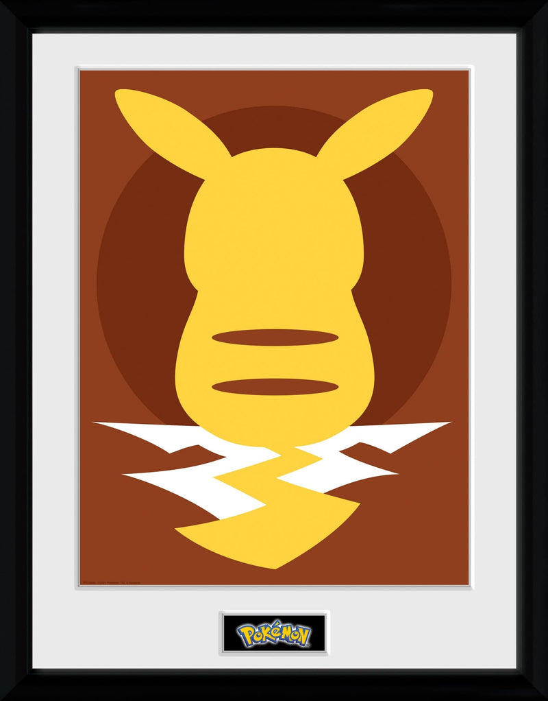GB eye Pokémon Pikachu Silhouette 25 30 x 40cm Framed Collector Print