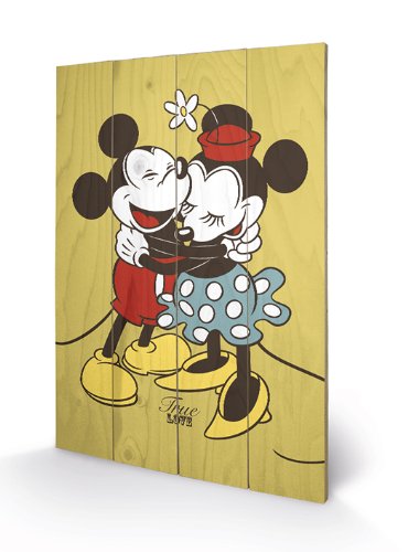 DISNEY - Printing on wood 40X59 - Mickey & Minnie