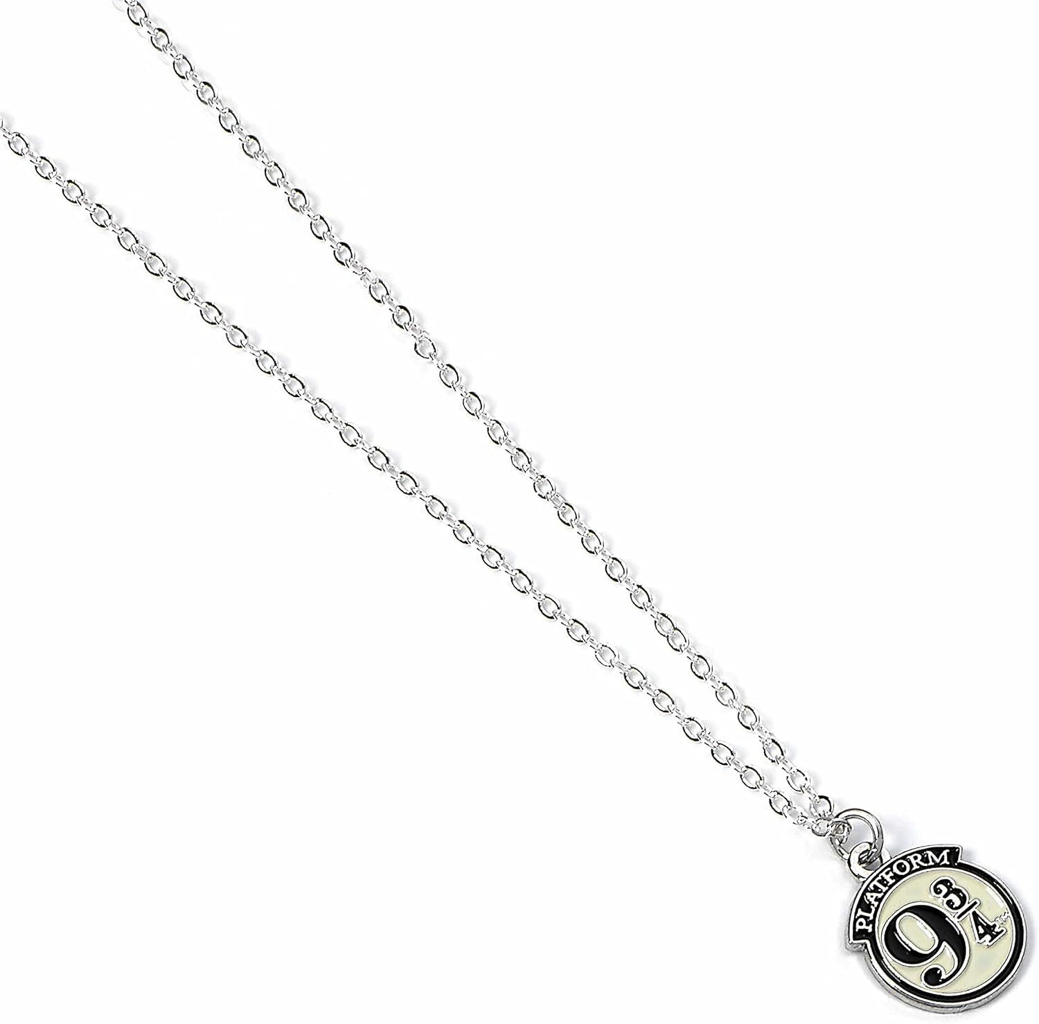 Harry Potter Platform 9 3/4 Halsketting zwart-wit Fan merch, Film, Hogwarts, Official Harry Potter Platform 9 3/4 Necklace The Carat Shop, Carat Harry Potter - Silber Anhänger, Kette - Platform 9 3/4 - Harry Potter Fanartikel