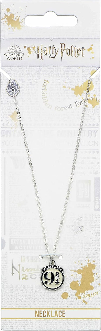 Harry Potter Platform 9 3/4 Halsketting zwart-wit Fan merch, Film, Hogwarts, Official Harry Potter Platform 9 3/4 Necklace The Carat Shop, Carat Harry Potter - Silber Anhänger, Kette - Platform 9 3/4 - Harry Potter Fanartikel
