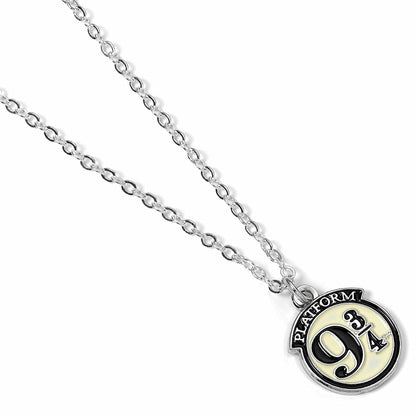 Harry Potter Platform 9 3/4 Halsketting zwart-wit Fan merch, Film, Hogwarts, Official Harry Potter Platform 9 3/4 Necklace The Carat Shop, Carat Harry Potter - Silber Anhänger, Kette - Platform 9 3/4 - Harry Potter Fanartikel