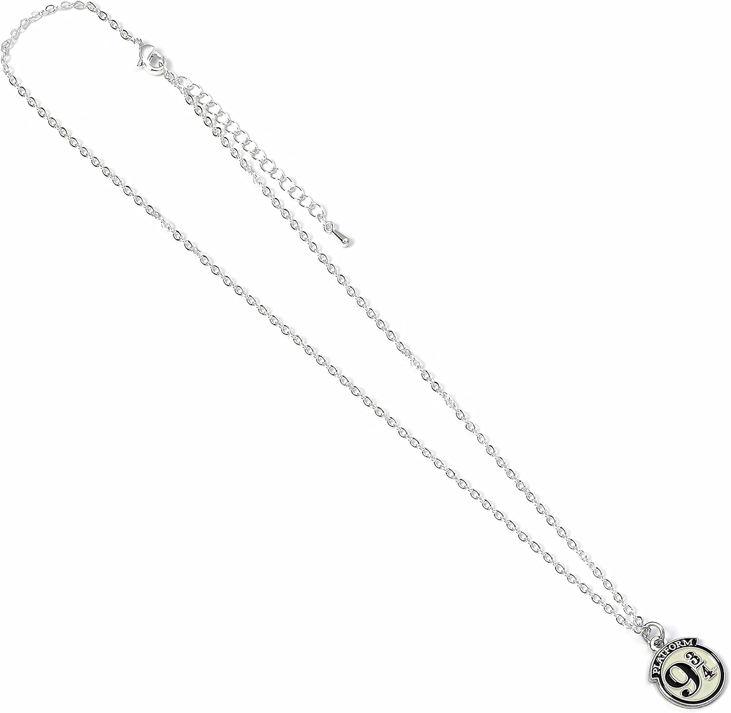 Harry Potter Platform 9 3/4 Halsketting zwart-wit Fan merch, Film, Hogwarts, Official Harry Potter Platform 9 3/4 Necklace The Carat Shop, Carat Harry Potter - Silber Anhänger, Kette - Platform 9 3/4 - Harry Potter Fanartikel