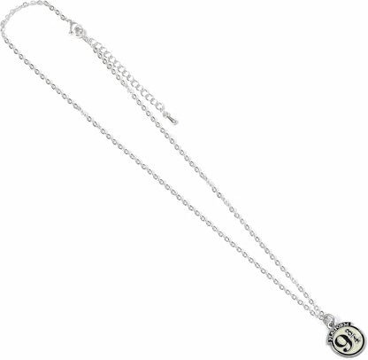 Harry Potter Platform 9 3/4 Halsketting zwart-wit Fan merch, Film, Hogwarts, Official Harry Potter Platform 9 3/4 Necklace The Carat Shop, Carat Harry Potter - Silber Anhänger, Kette - Platform 9 3/4 - Harry Potter Fanartikel