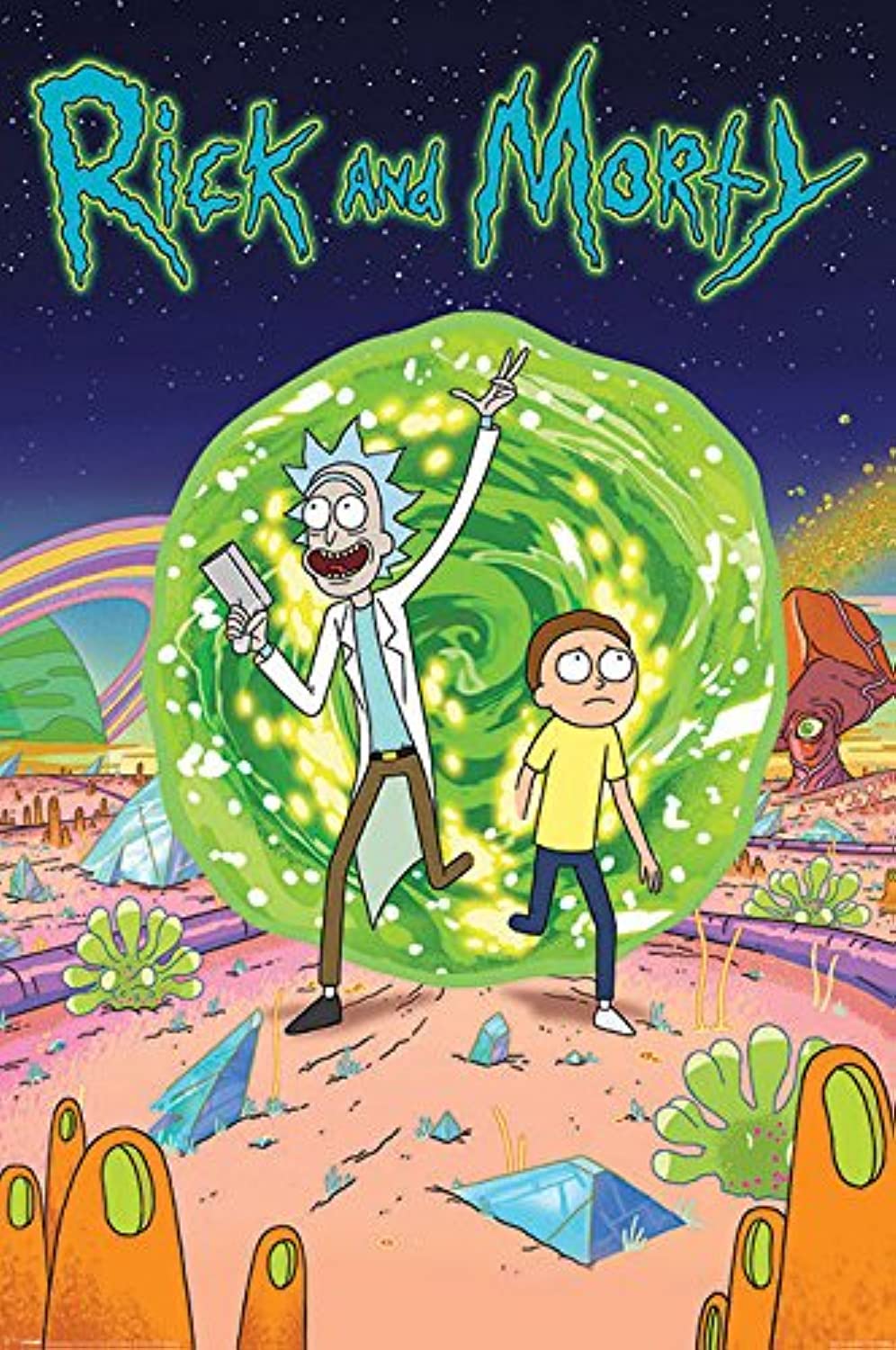 Pyramid International Portal Rick and Morty Maxi Poster, Plastic/Glass, Color, 61 x 91.5 x 1.3 cm