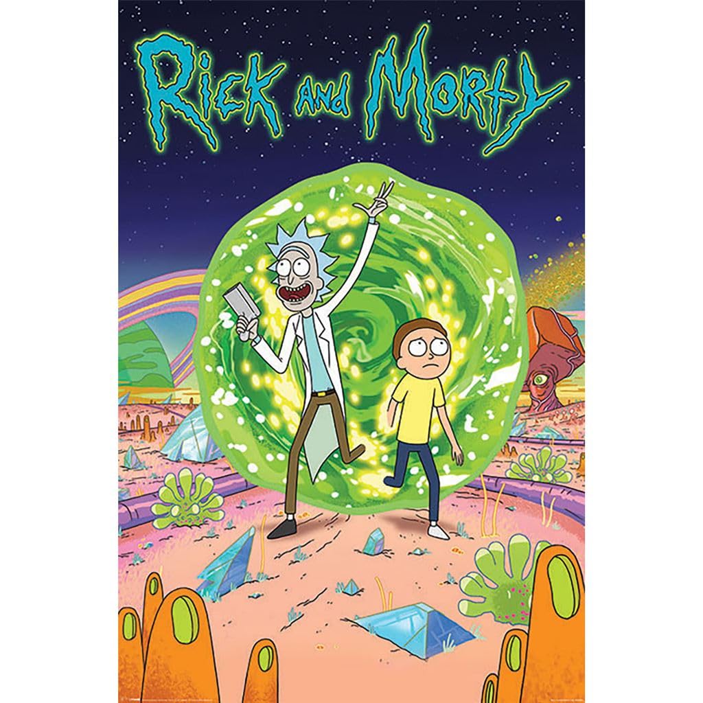 Pyramid International Portal Rick and Morty Maxi Poster, Plastic/Glass, Color, 61 x 91.5 x 1.3 cm