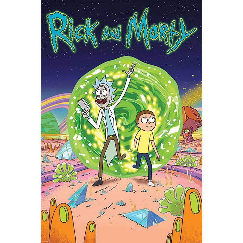 Pyramid International Portal Rick and Morty Maxi Poster, Plastic/Glass, Color, 61 x 91.5 x 1.3 cm