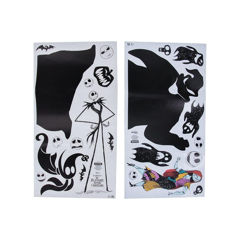 Paladone Disney Nightmare Before Christmas Wall Decals - 40 Unique Spooky Vinyl Decals to Customize Your Walls - Easily Removable and Glow in The Dark