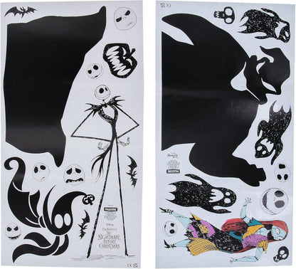 Paladone Disney Nightmare Before Christmas Wall Decals - 40 Unique Spooky Vinyl Decals to Customize Your Walls - Easily Removable and Glow in The Dark