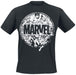 Marvel Personnqges Cercle Homme T-Shirt Manches Courtes Noir M, 100% Coton, Regular/Coupe Standard