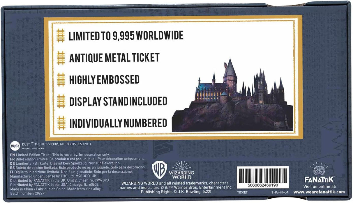 Harry Potter Limited Edition Replica Hogwarts Express Train Ticket
