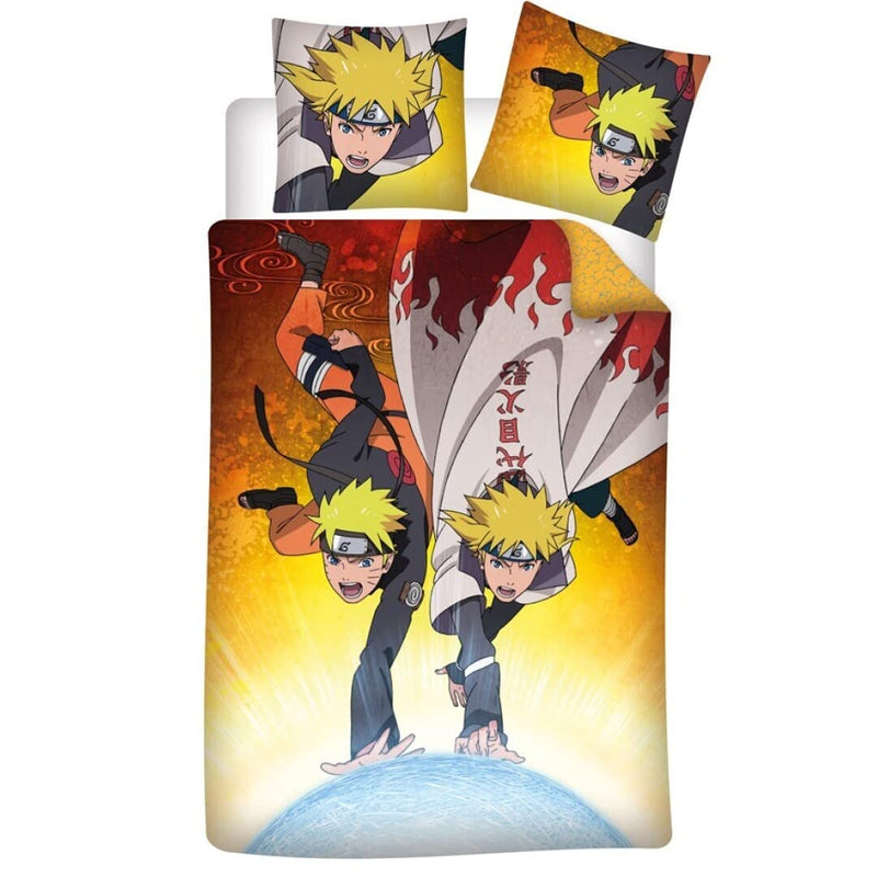 AYMAX Naruto, Minato & Naruto, Parure de lit 140 x 200 cm, 100% Mikrofaser