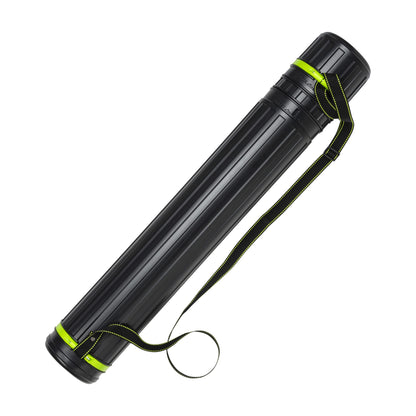 Linex Zeichen-Köcher, 75-135cm, 12cm Durchmesser, Transport-Rolle, höhenverstellbar, inkl. Schultergurt, schwarz Länge 75-135cm / Ø 12,5cm