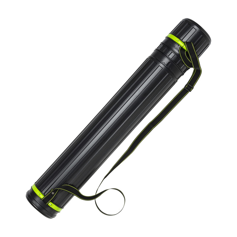 Linex Zeichen-Köcher, 75-135cm, 12cm Durchmesser, Transport-Rolle, höhenverstellbar, inkl. Schultergurt, schwarz Länge 75-135cm / Ø 12,5cm