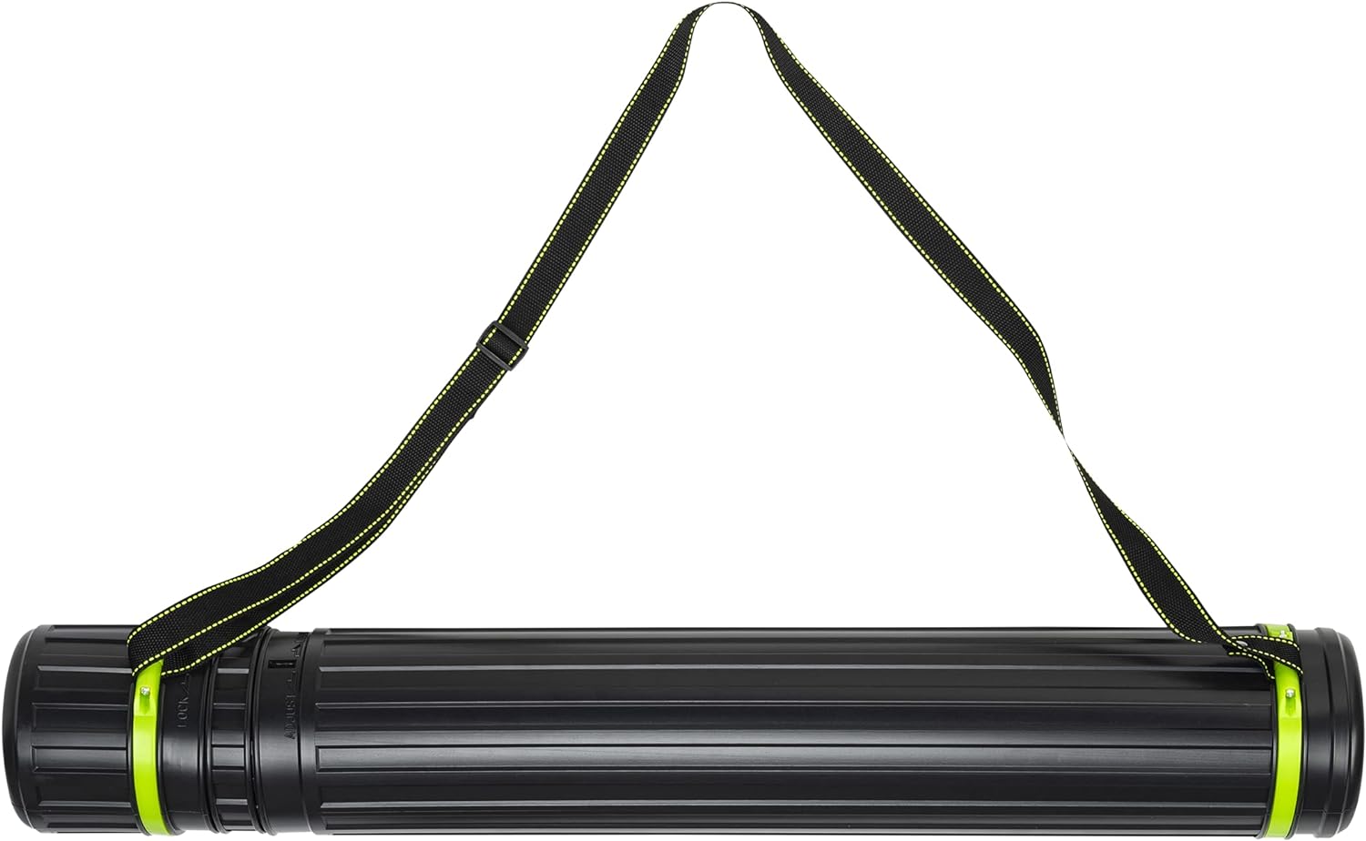 Linex Zeichen-Köcher, 75-135cm, 12cm Durchmesser, Transport-Rolle, höhenverstellbar, inkl. Schultergurt, schwarz Länge 75-135cm / Ø 12,5cm