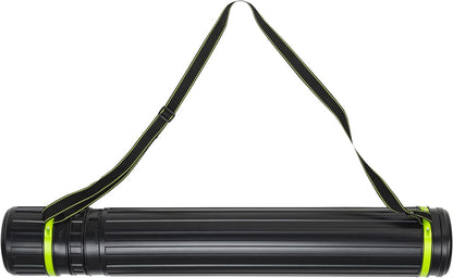 Linex Zeichen-Köcher, 75-135cm, 12cm Durchmesser, Transport-Rolle, höhenverstellbar, inkl. Schultergurt, schwarz Länge 75-135cm / Ø 12,5cm