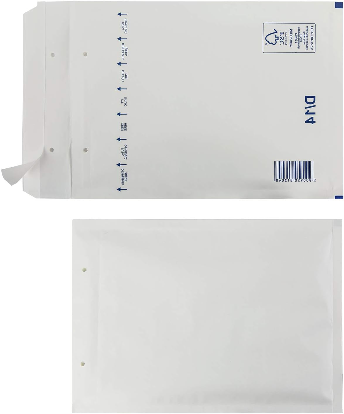 100 VP Luftpolstertaschen D/14 weiB fur DIN A5