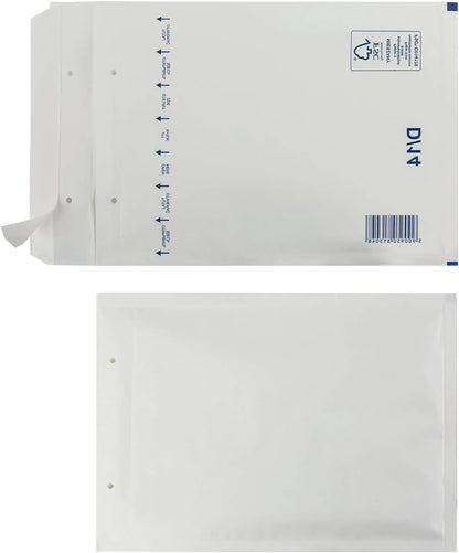100 VP Luftpolstertaschen D/14 weiB fur DIN A5