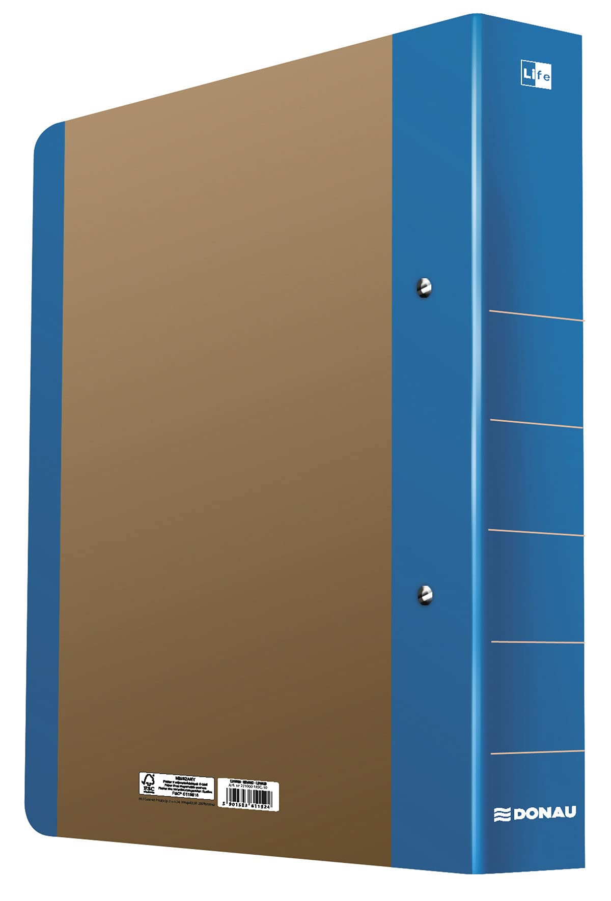 DONAU Ringbuch 2-Ringe Life blau