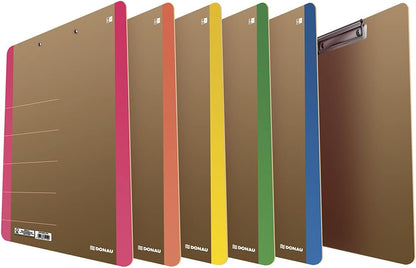 Cardboard Clipoard DONAU Life A4 with a Clip Yellow/Document Archiving/Type-A4 Board/Kind-Without Cover/Material-Cardboard/Colour-Yellow/Format-A4 / Weight (g/m2)-900 / Cardboard (mm)-1,8 yellow clipboard
