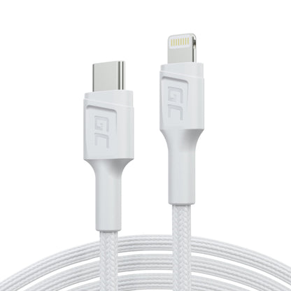 GC USB-C - Lightning Weißes Kabel PowerStream | 1m MFi Ladekabel Schnellladekabel für Apple iPhone 13 12 11 SE Pro/Max | iPhone X XR XS Max | iPhone 8 7 Plus 6 6S | iPad Air/Pro/Mini | Macbook Pro